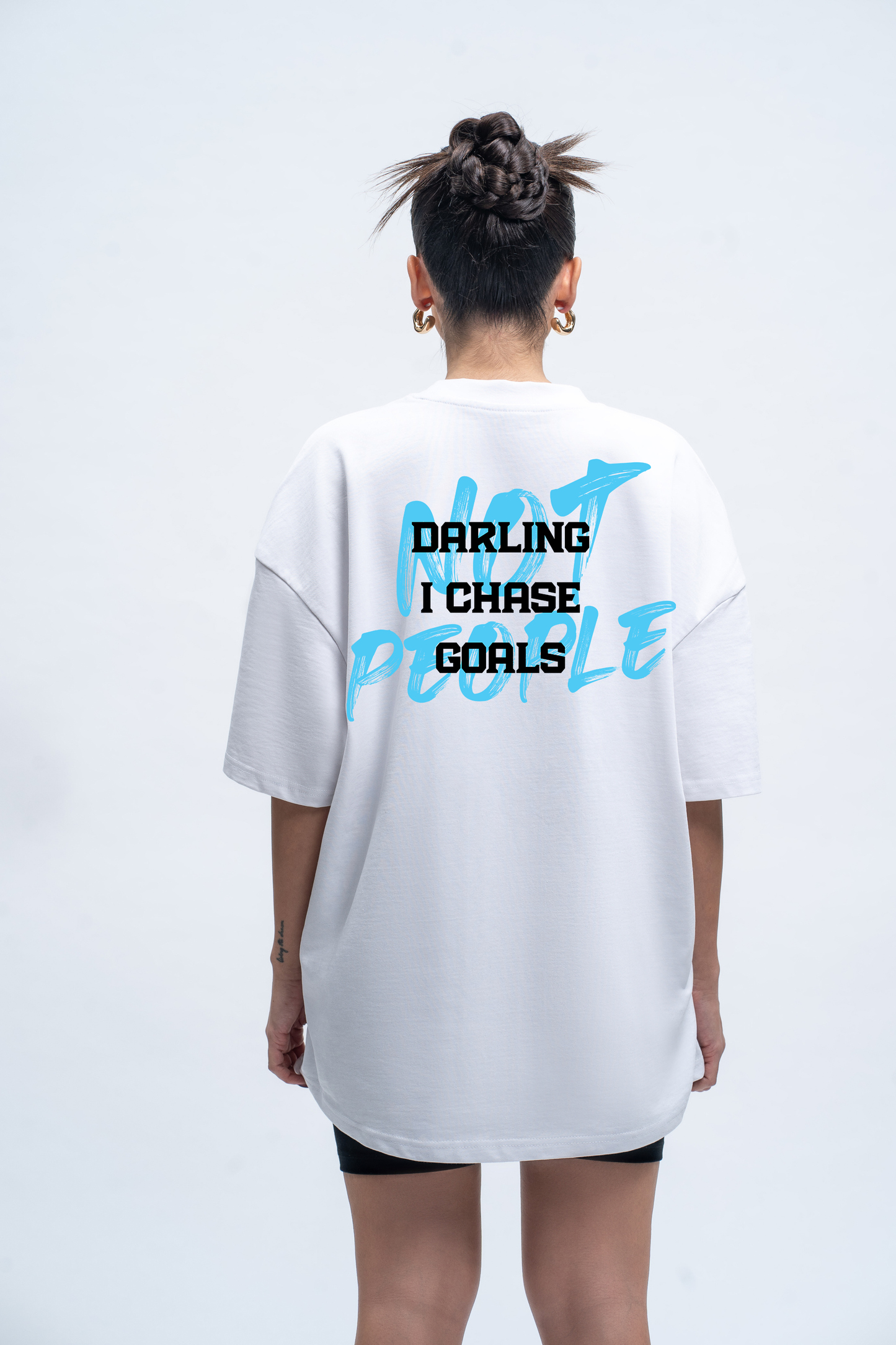 Oversized T-Shirt darling i chase goals, not people Sahar Fashion