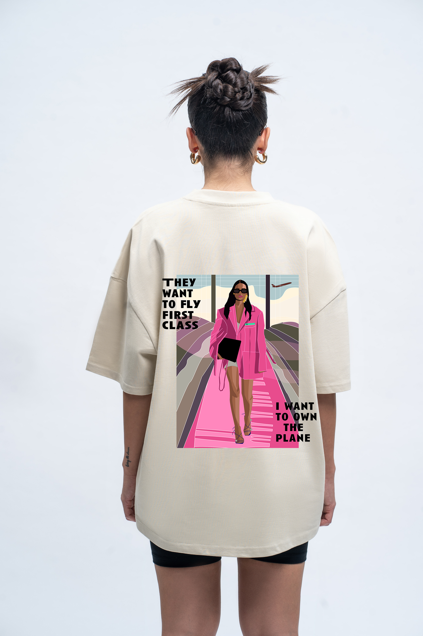 Oversized T-Shirt they want to fly first class, i want to own the plane Sahar Fashion