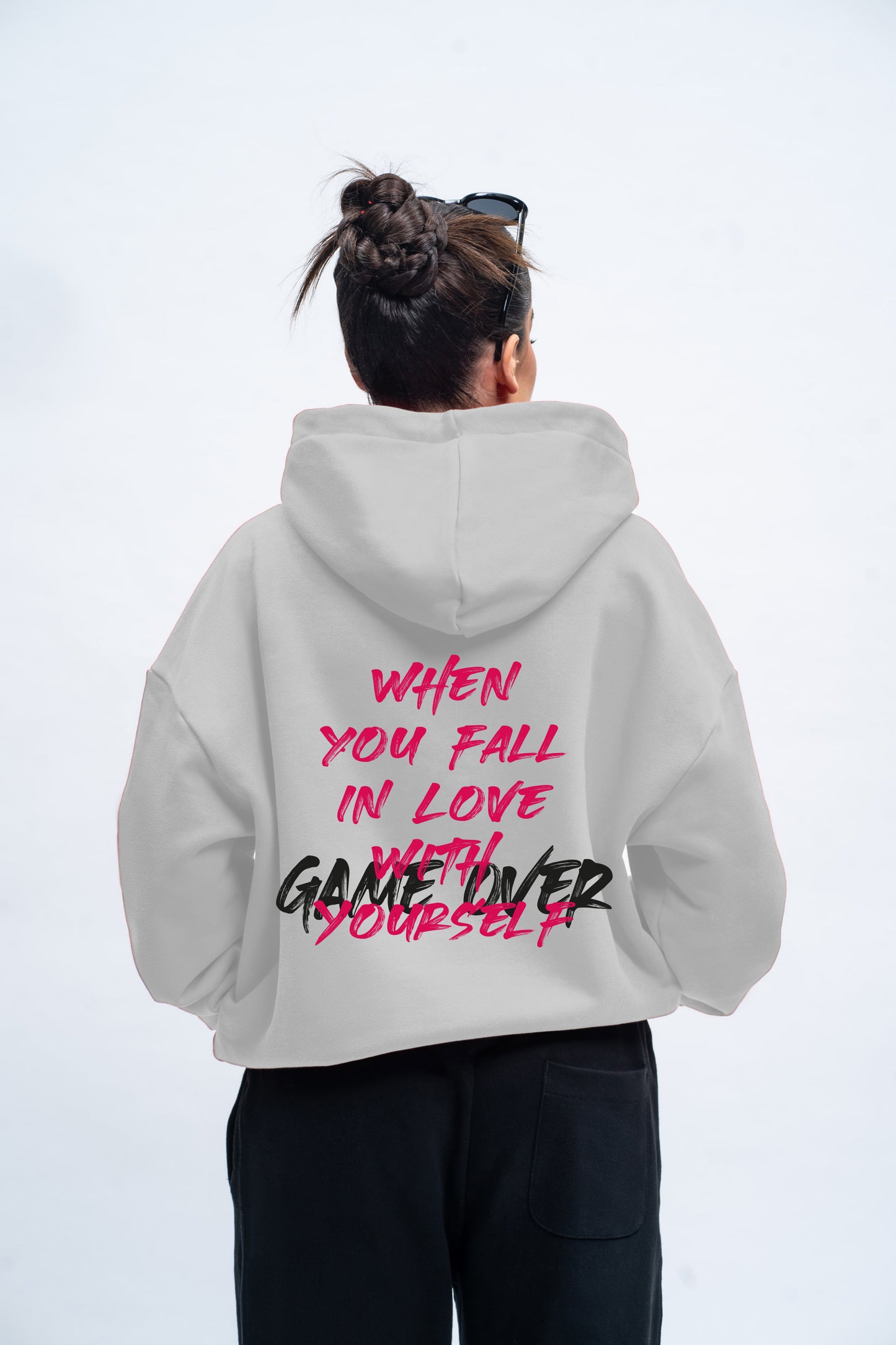Sahar Fashion Oversized Hoodie Game Over